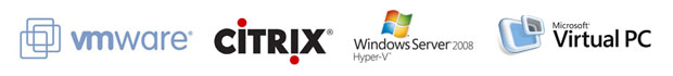 VMware, VMware ESX, Citrix XenDesktop, Microsoft Hyper-V ready
